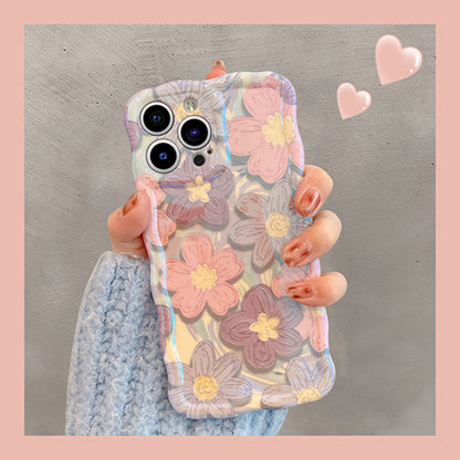 JCX Vivi Art Flower Oil Painting iPhone Case