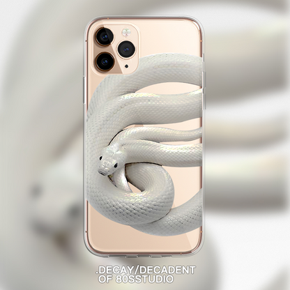 JCX White Snake Creative iPhone Case